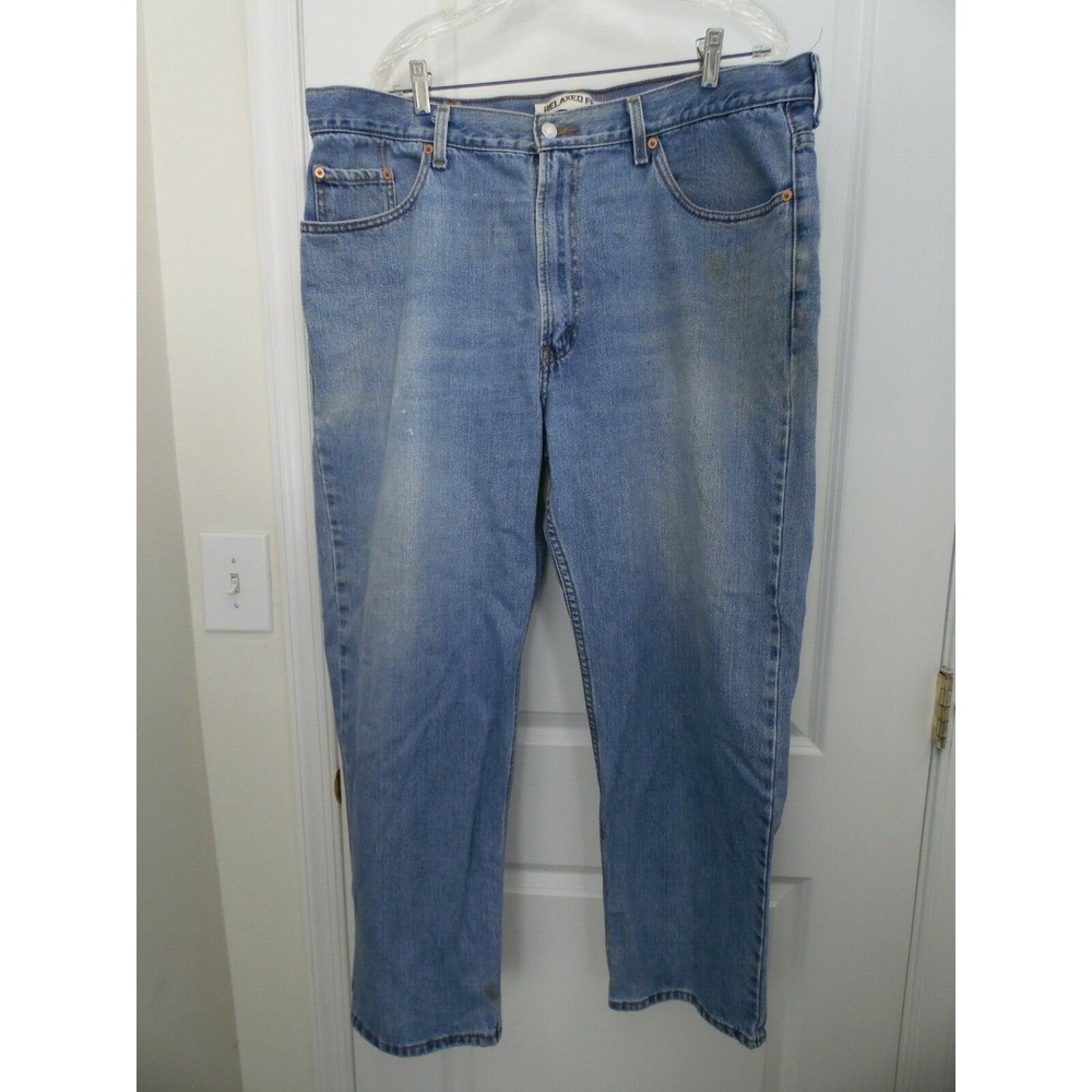 Levis Mens Blue 550 Slim Medium Wash‎ Relaxed Fit Denim Jeans Size 40X30